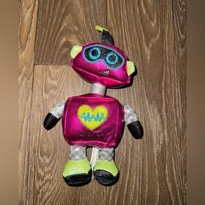 Pink Metallic Robot Plush Toy